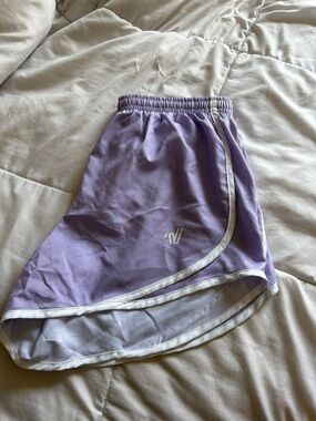 Varsity Lavender and White Athletic Shorts